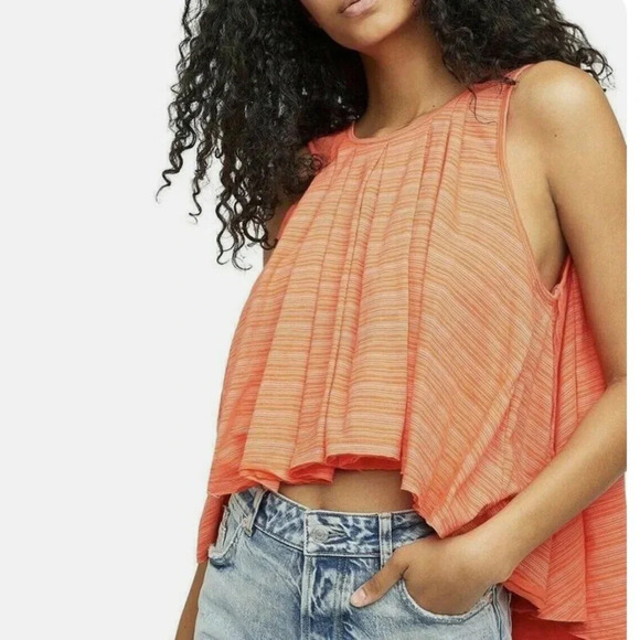 NWT Free People Turn It Up Tank in Scarlet Iris Combo - Picture 1 of 10
